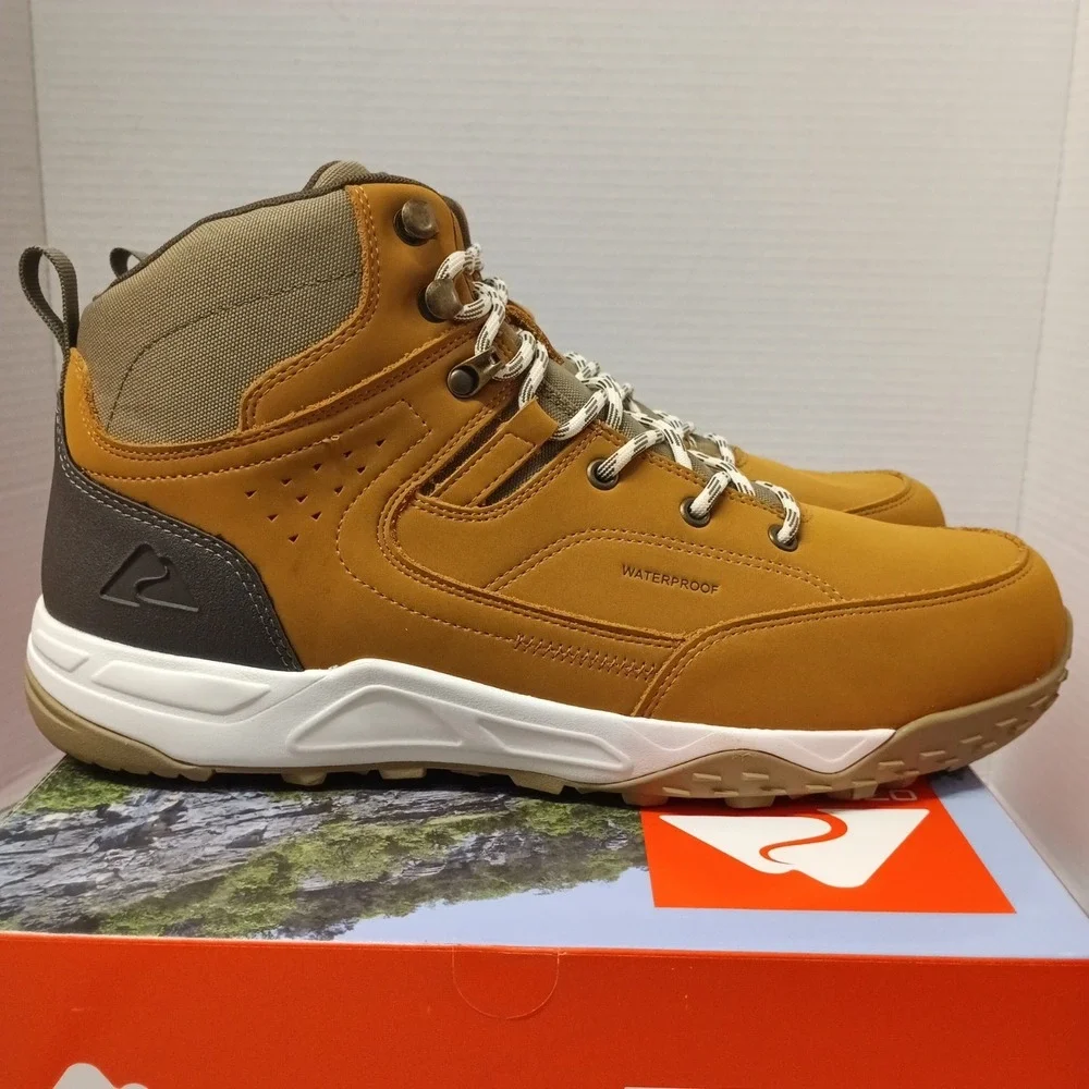Ozark Trail Mens Size 13 Sport Hiker Shoes Waterproof Hiking Boots Wheat Leather